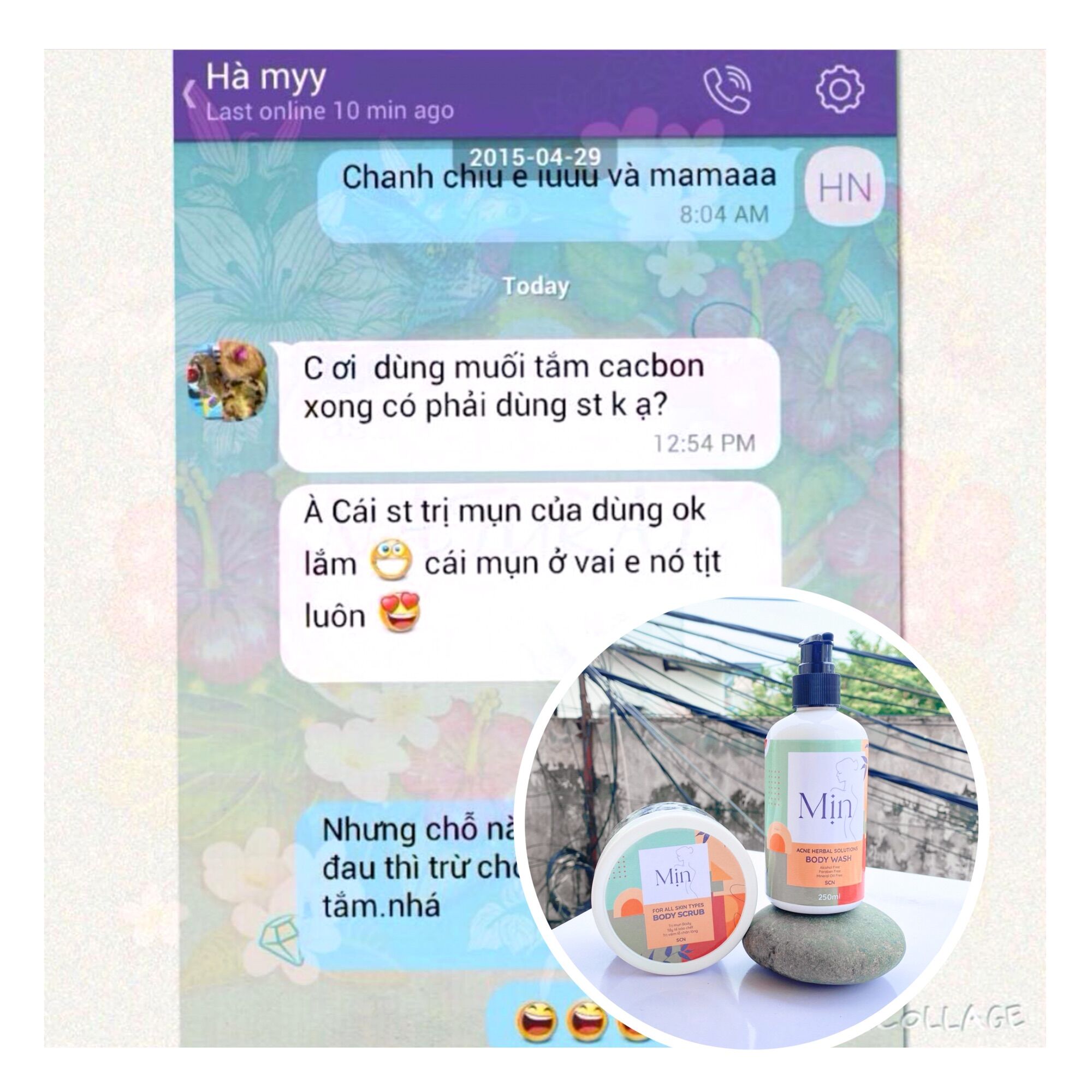 Chai Sữa Tắm Mịn - Mụn, Viêm Nang Lông