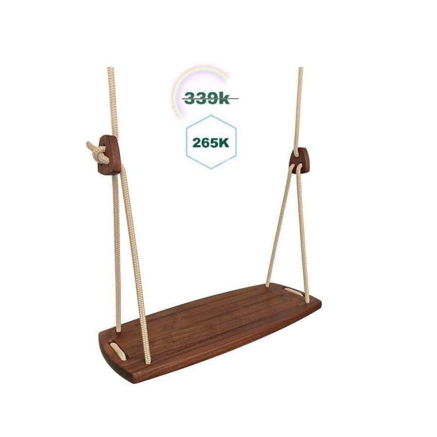 Xích Đu Gỗ Tự Nhiên Nguyên Tấm KT 25x60x2,5cm - Dùng Cho Người Lớn Hay Trẻ Em Chịu Lực 100kg