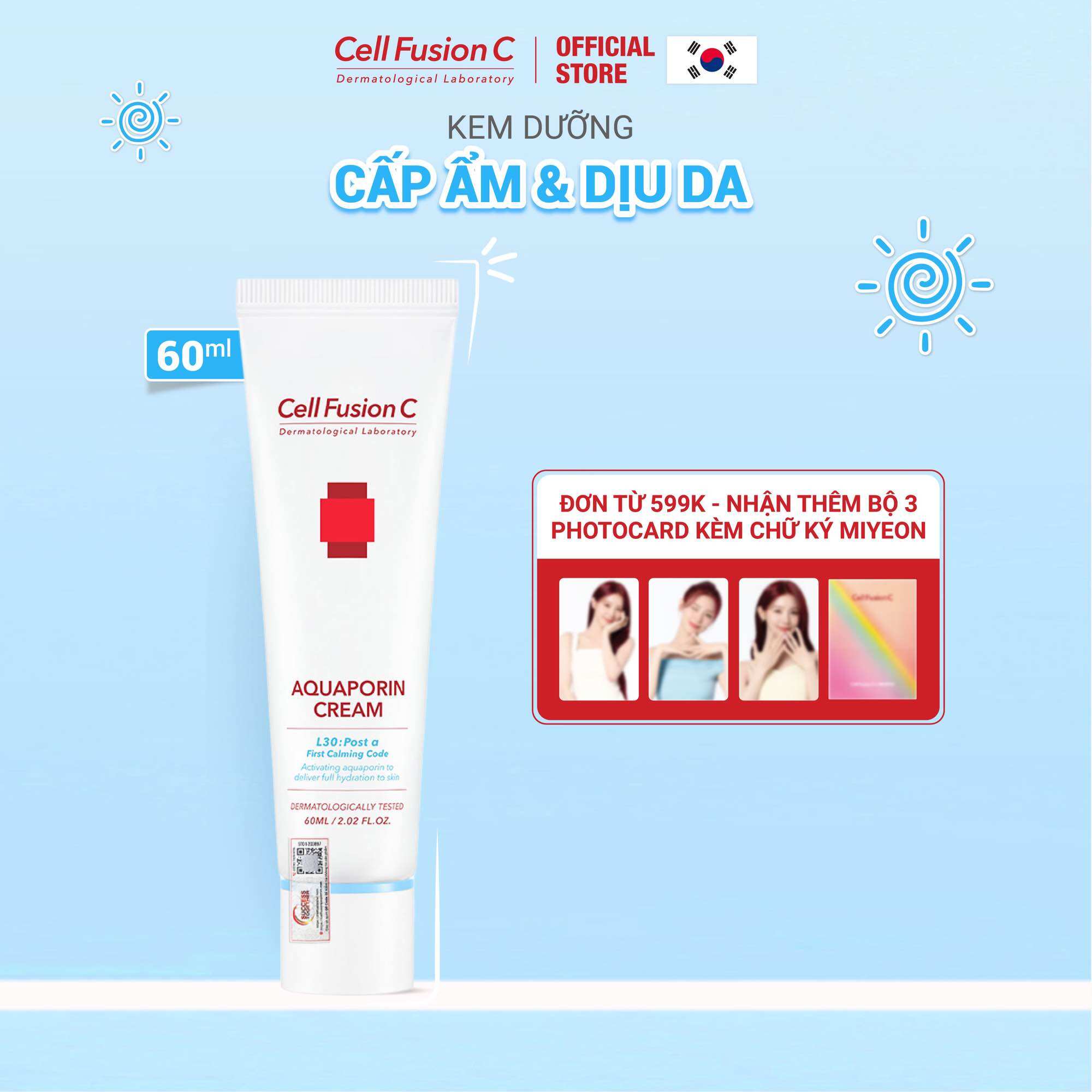 Kem Dưỡng Cấp Ẩm & Dịu Da Khẩn Cấp Cell Fusion C Aquaporin Cream