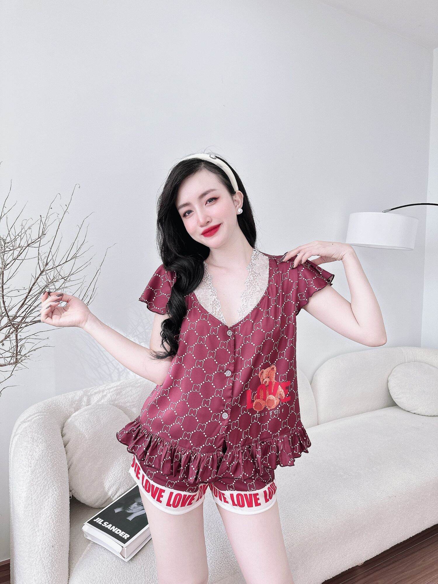 BỘ LỤA BÈO REN THIẾT KẾ DỄ THƯƠNG