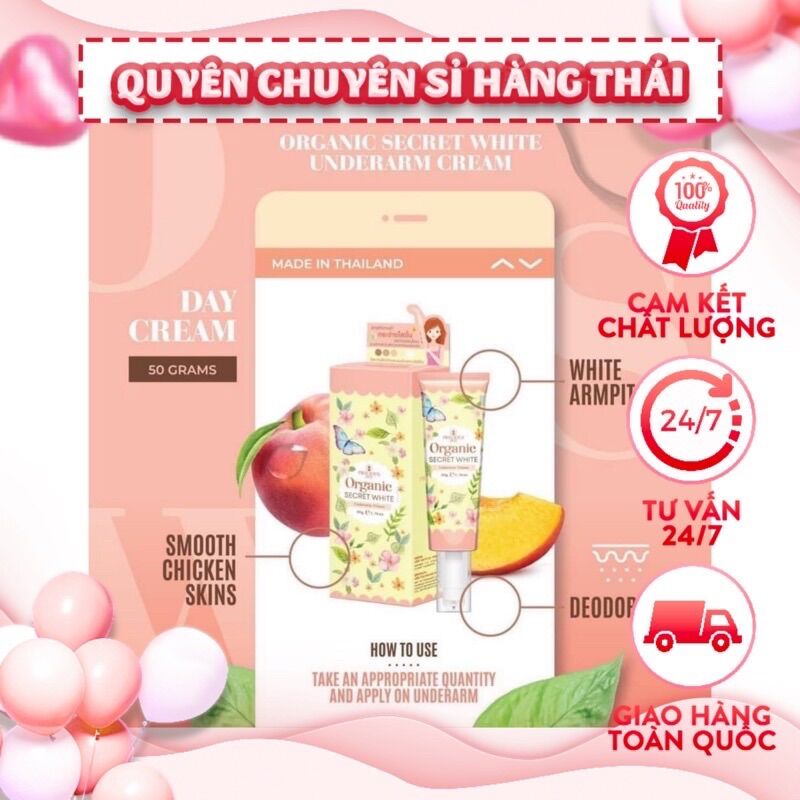 Kem thâm nách organic thái lan