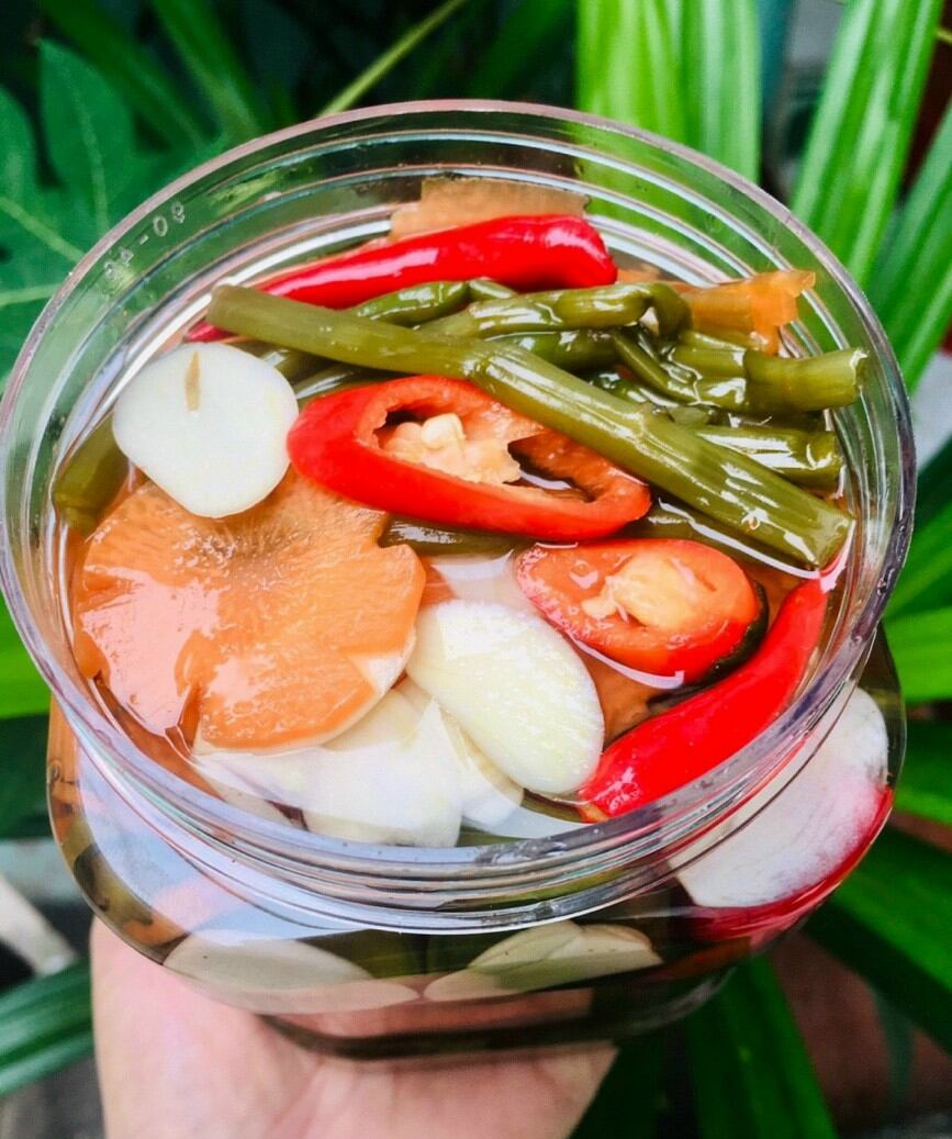 1kg rau muống dưa chua