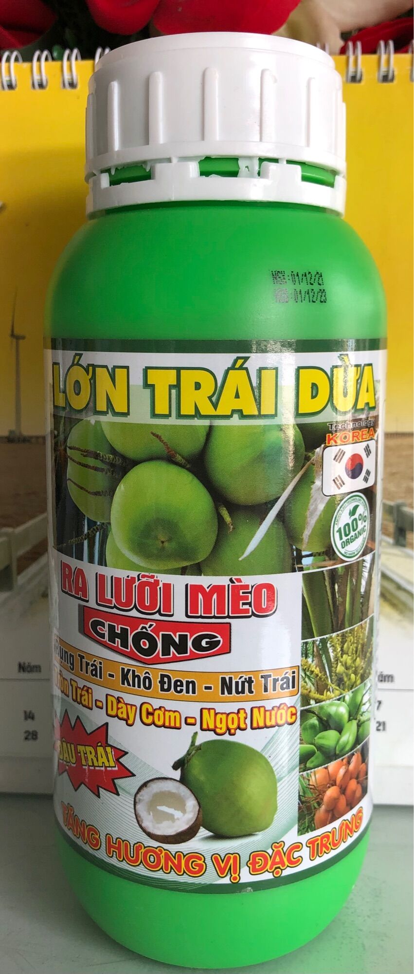 Lớn trái dừa/ Chống rụng trái - Khô đen - Nứt trái - Lớn trái - Dày cơm - Ngọt nước