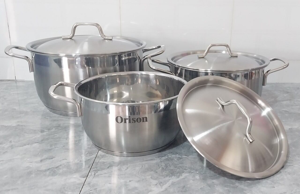 Bộ nồi inox 304_ 3 đáy