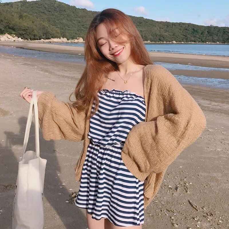 Áo khoác len cardigan ( ảnh thật )(mỏng nhẹ)
