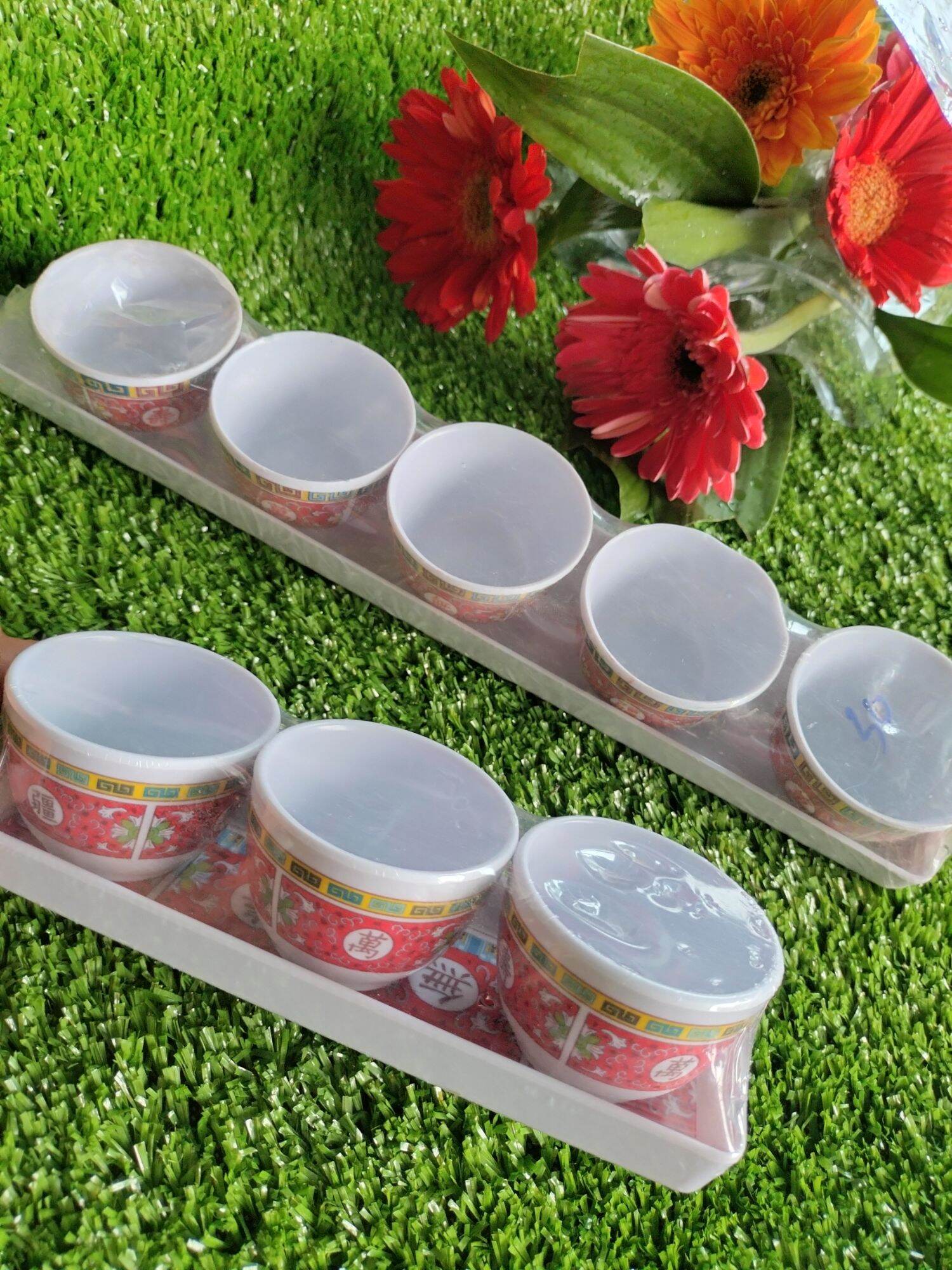 Bộ chung ly cúng meka, bộ 3, 5 ly nhựa