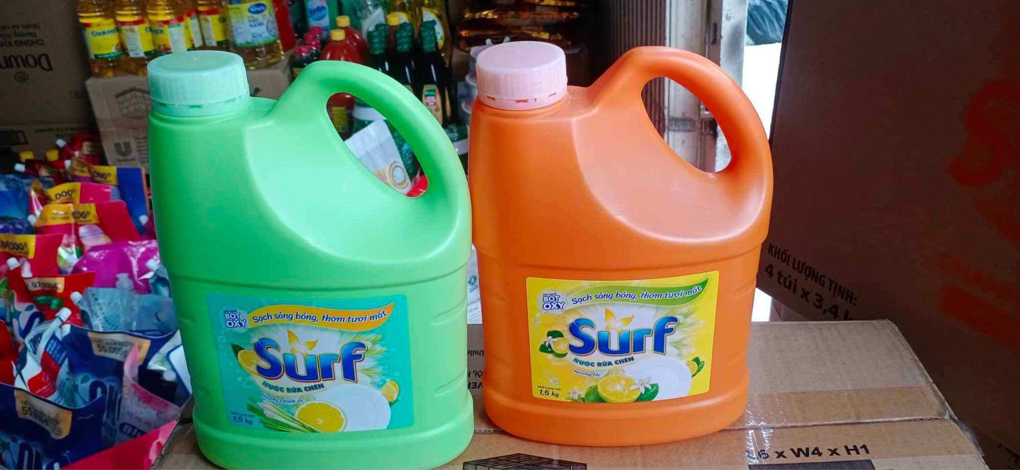 Nước rửa chén Surf hương chanh sả, hương tắc 1.5kg