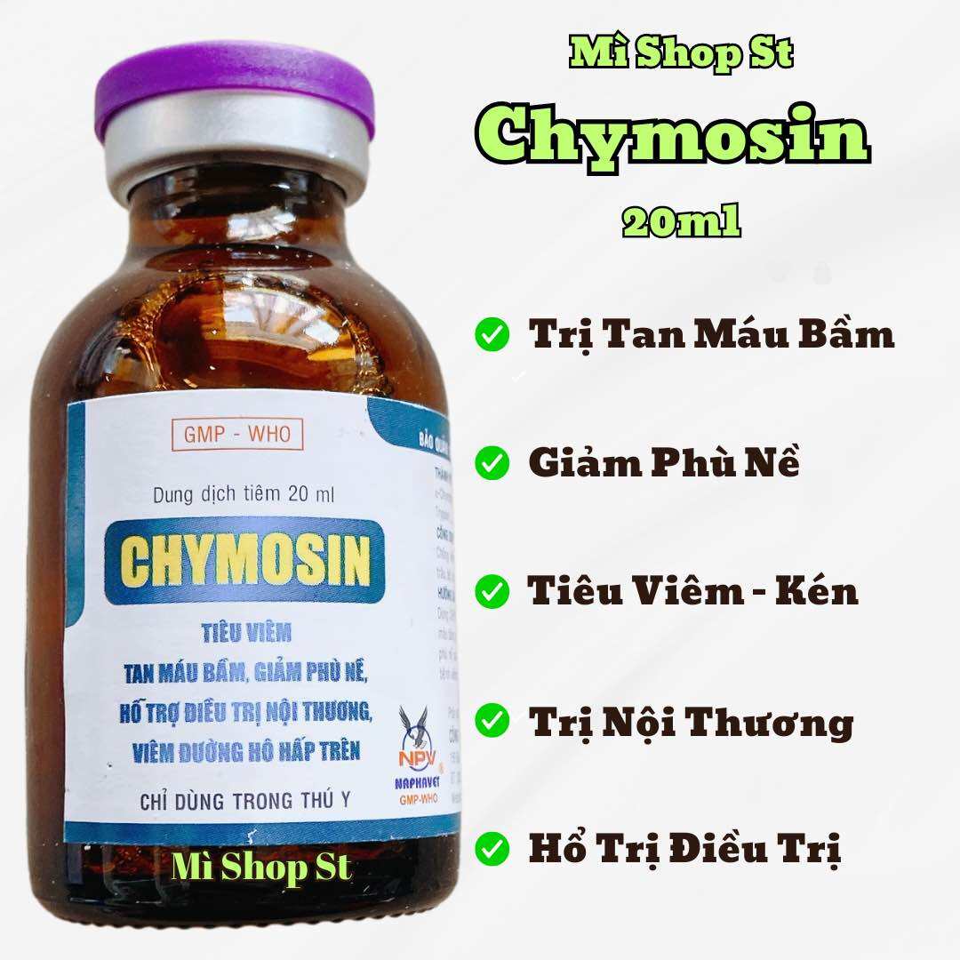 Chymosin trị tan gà, tiêu viêm, tan máu bầm