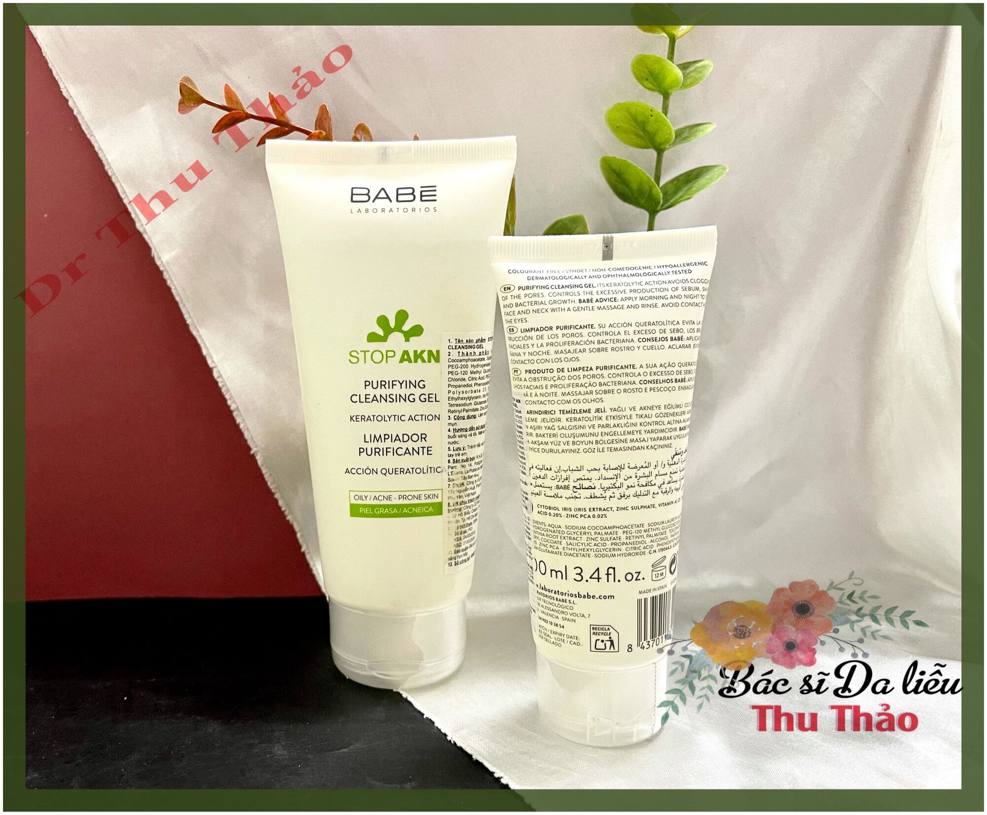 [HCM]SỮA RỬA MẶT BABE STOP AKN PURIFYING CLEANSING GEL