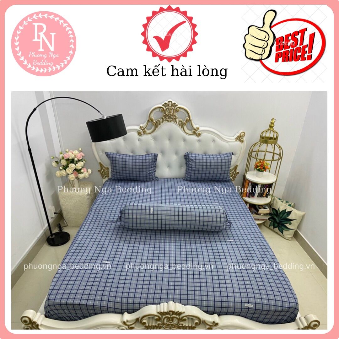 Bộ ga 4 món thun lạnh Hàn Quốc họa tiết