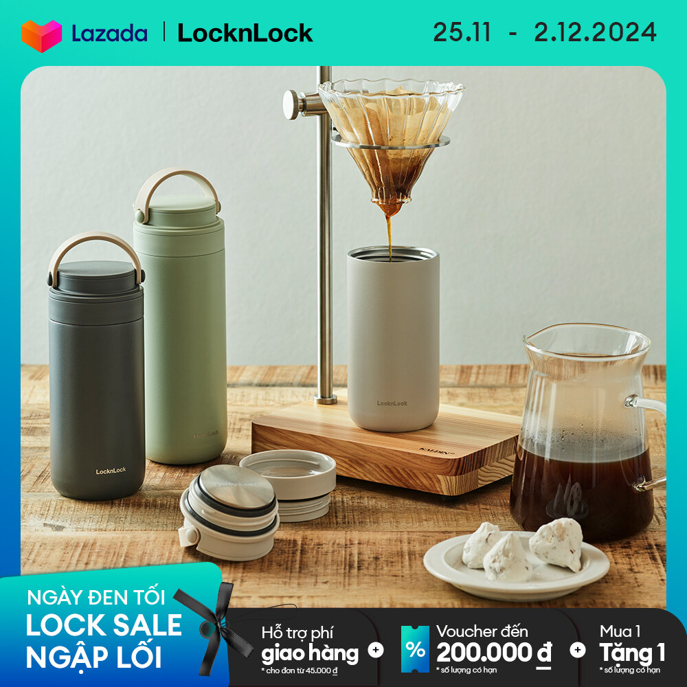 Bình giữ nhiệt Lock&Lock Metro Two Way 475ml - LHC4274 (3 màu)- Có quai cầm - giữ nhiệt 8 tiếng - mi