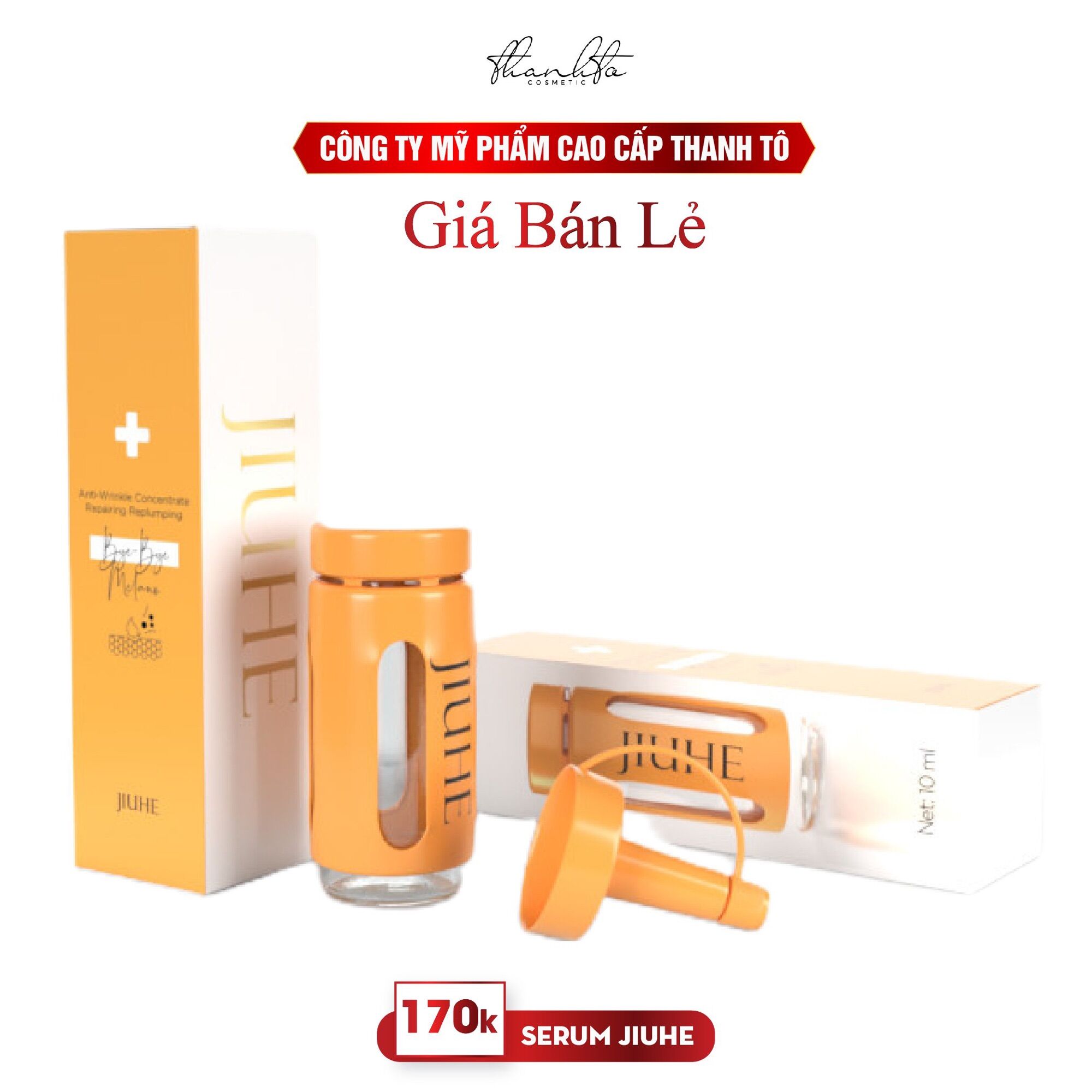 Serum jiuhe Thanh Tô ngừa nám -Serum jiuhe Bye Bye Melano mẫu mới 10ml mỹ Phẩm Thanh Tô