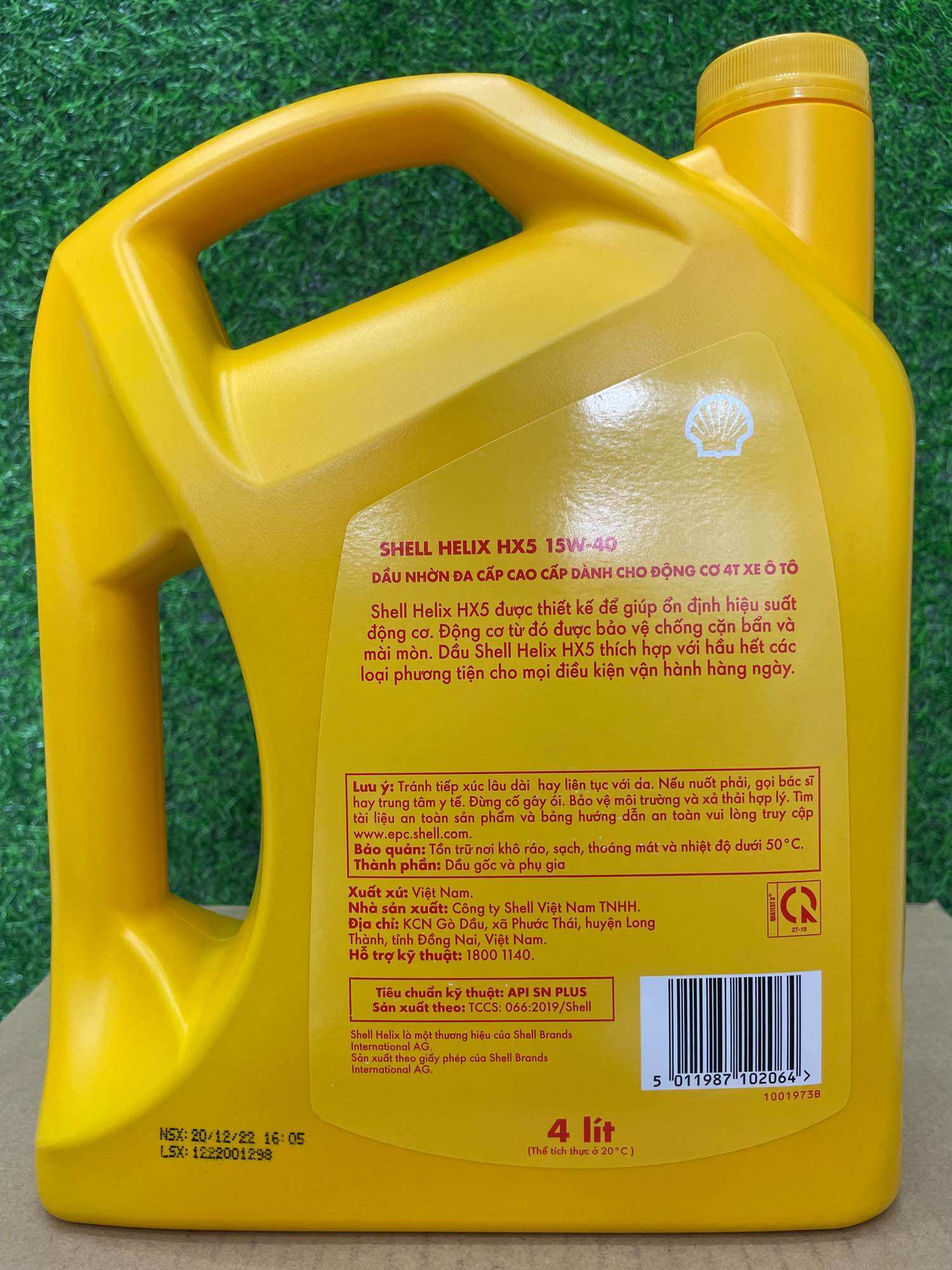 [ HÀNG CHÍNH HÃNG ] Dầu Nhớt SHELL HELIX HX5 15w40 (4Lít)