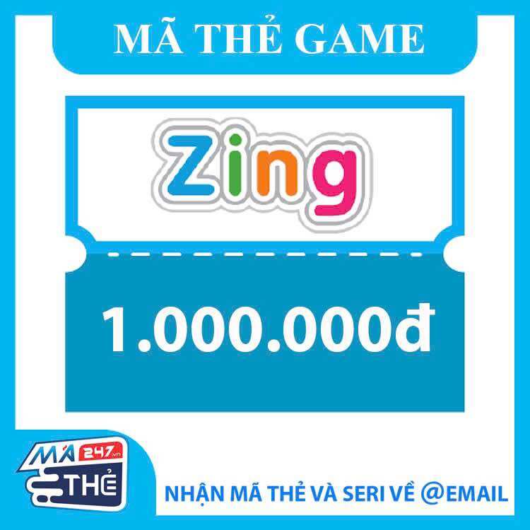  Mã thẻ game Zing 1.000.000đ 