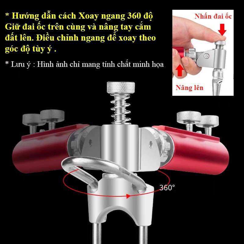 Chân cắm đất câu đài cao cấp, Chân Cắm Đất Chống cần câu đài Chân cắm đất Gác Cần câu Bắt Cá Fishing Đi Câu Câu Cá Mồi