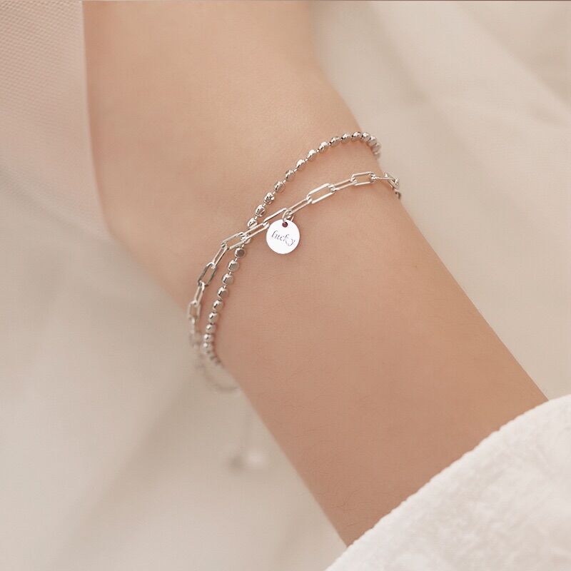 Lắc Tay Bạc Lucky bạc 925 xinh xắn nữ tính Tiệm Của Cám