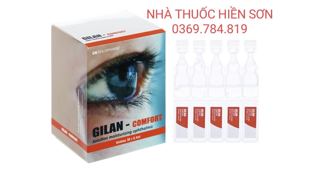 Dung dịch nhỏ mắt dạng tép Gilan-Comfort 0.18% nhập khẩu từ Nga