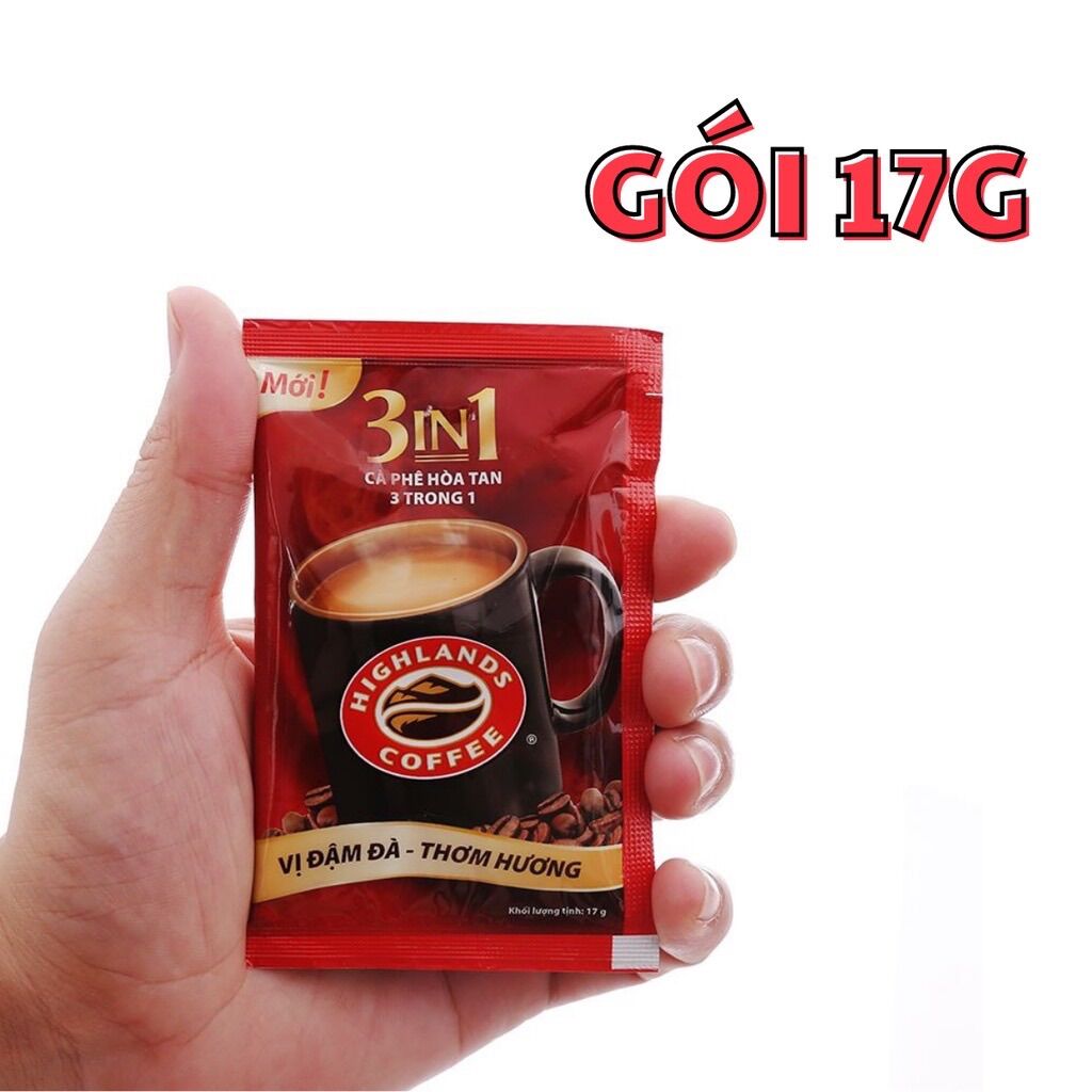 Cà Phê Hoà Tan 3 Trong 1 Highland Gói 17G