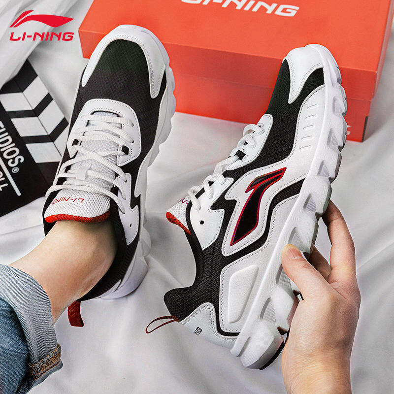 Giày Nam Lining Giày Chạy Bộ Giày Thể Thao Thoáng Khí Mùa Xuân Giày Thường Ngày Mặt Lưới Nhẹ Tiện Chạy Bộ Đế Mềm Mẫu Mới Hàng Chính Hãng