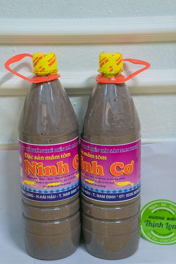 Đặc sản mắm tôm ninh cơ chai 1000ml. nặng 1170g mắm tôm hải hậu nam định