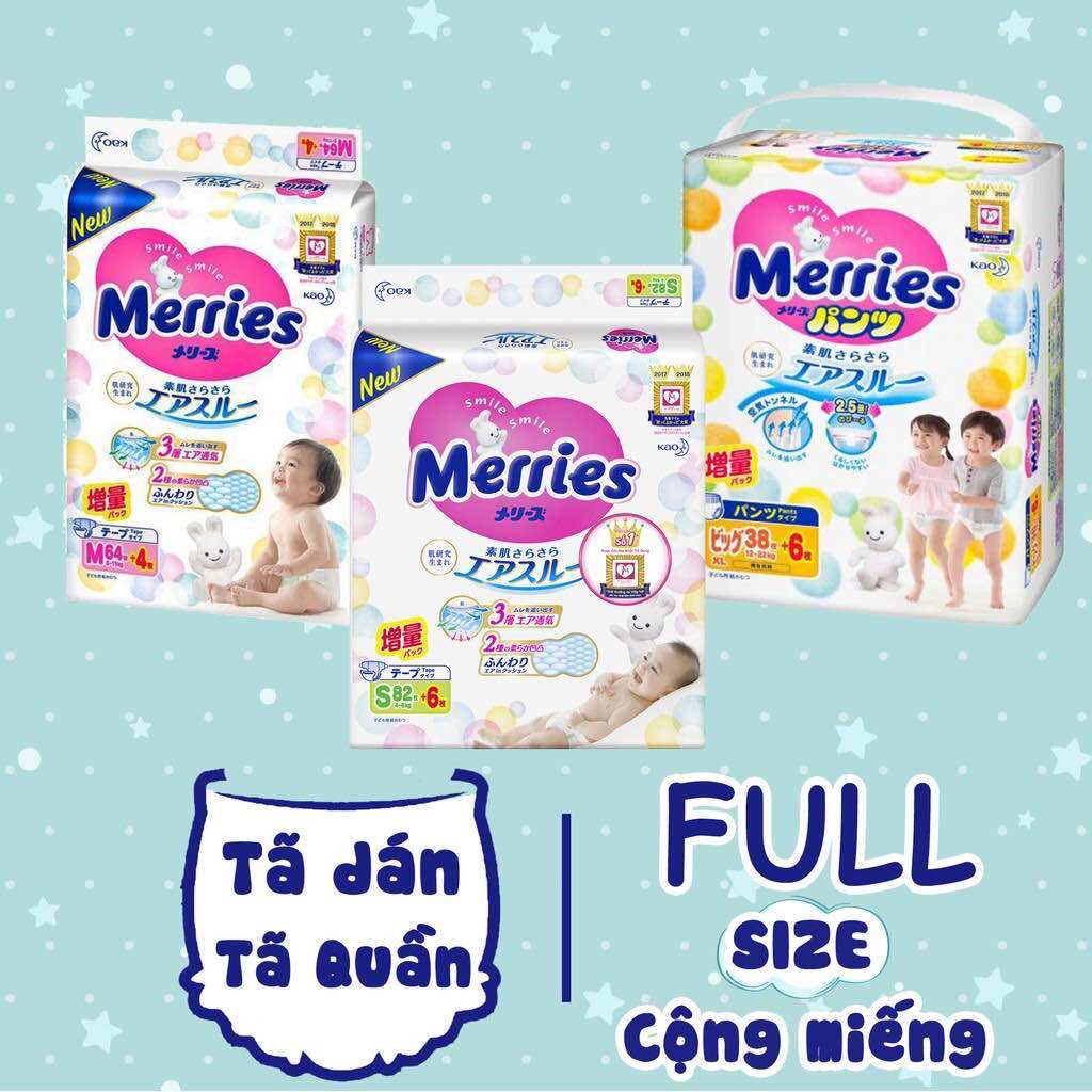 Bỉm quần/dán Merries nội địa Nhật