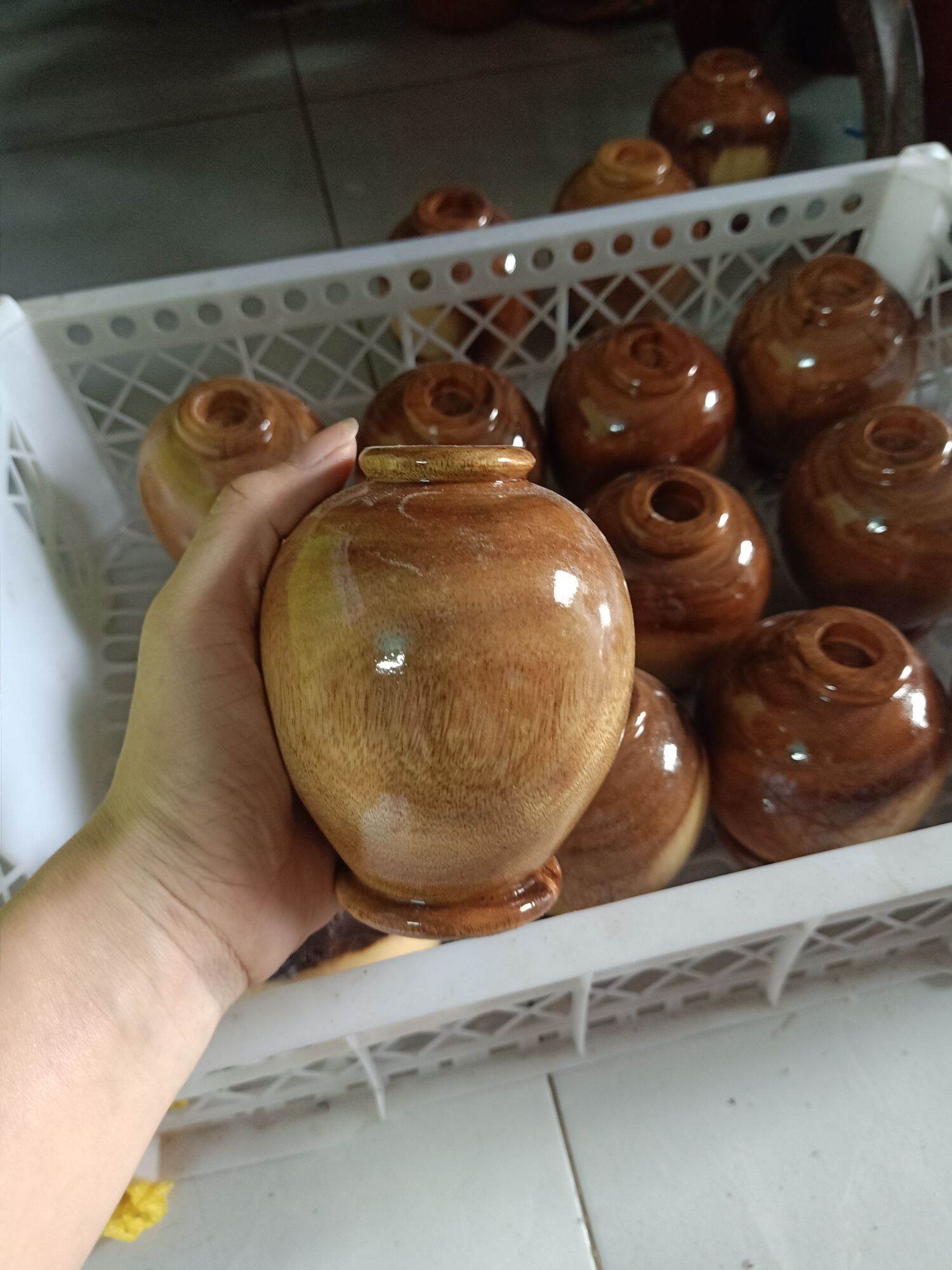 Chum phú quý phong thủy mịni gỗ tràm cao 10cm