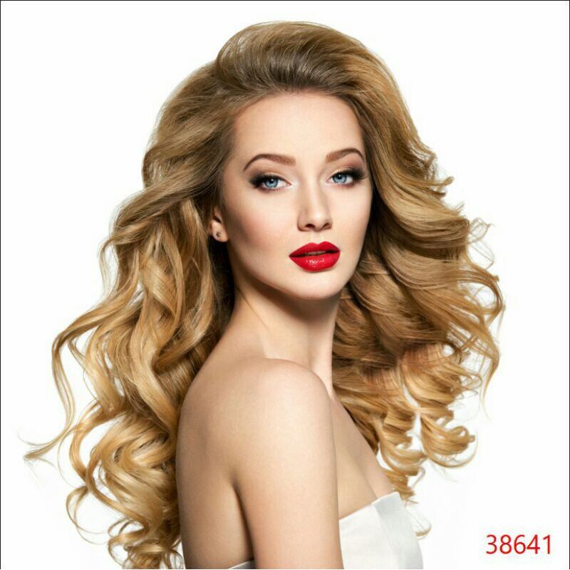 Tranh dán tường 3D trang trí salon tóc keo sẵn