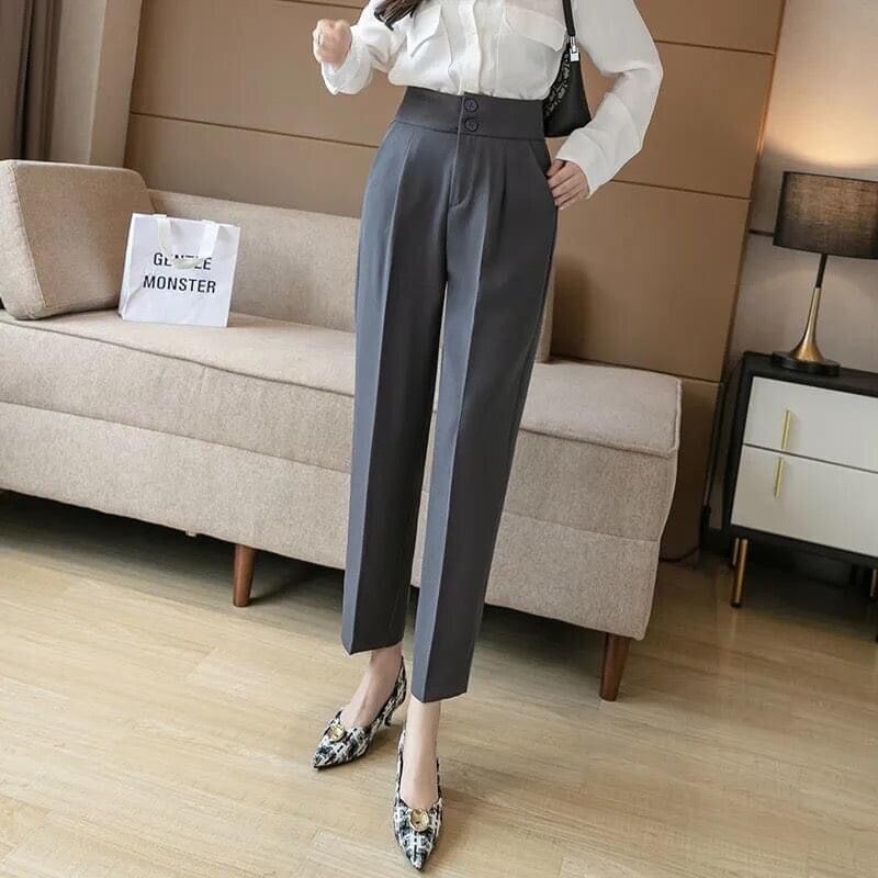 QUẦN CẠP CAO BAGGY 2CÚC- QUẦN CÔNG SỞ CẠP CAO 2 cúc