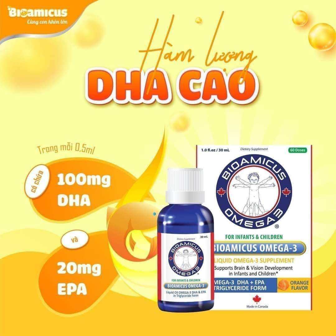 DHA Bioamicus giúp bổ sung DHA, EPA giúp phát triển não bộ