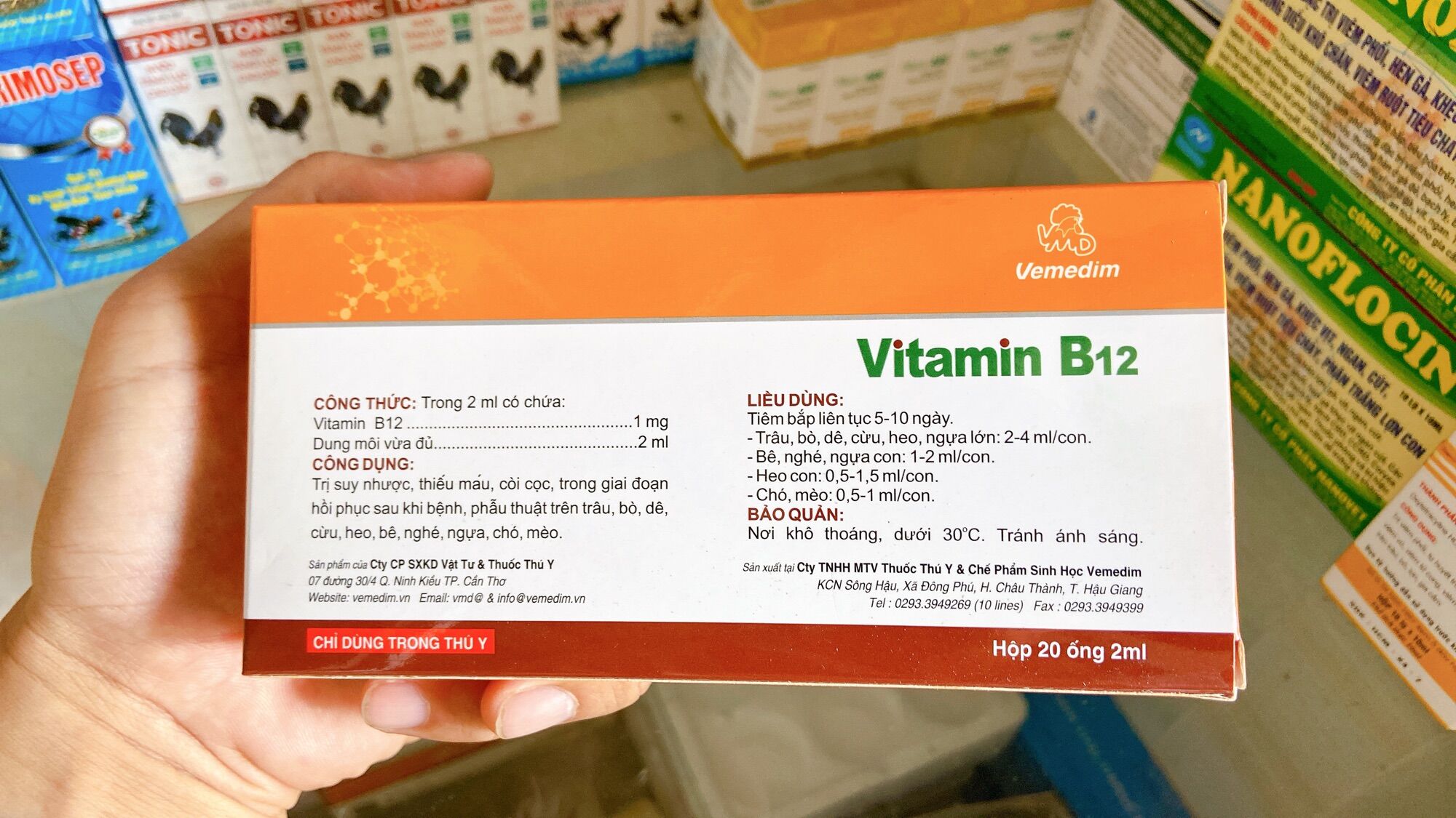 1 Ống Vitamin B12 2ml giúp lên nước máu, sung căng đỏ khỏe gà đá