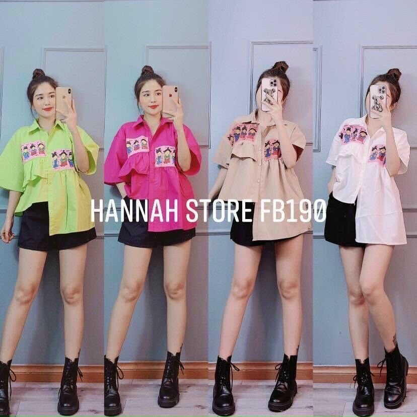 Set bộ đùi áo sơ mi lệch tà phối quần đùi lưng thun