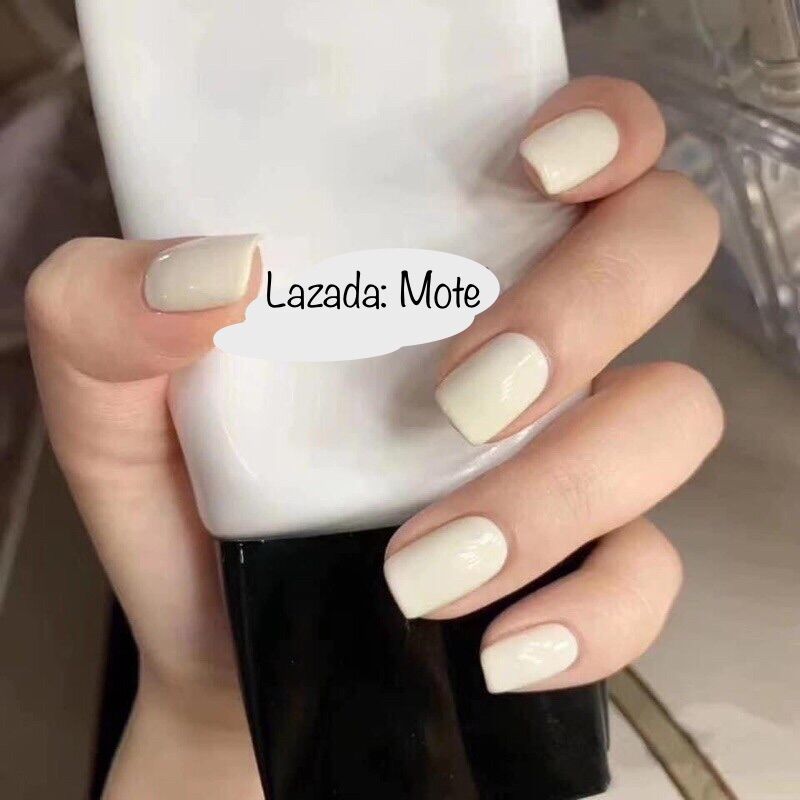 Nailbox TAY Màu Trắng Kem Sơn Trơn