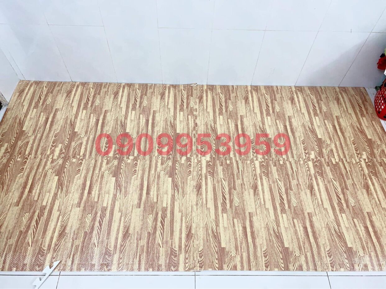 Sale thảm xốp vân gỗ trắng 60×60×1cm