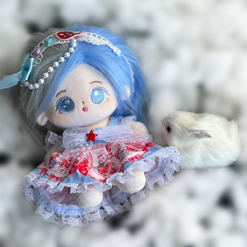Búp bê bông búp bê nữ tặng áo búp bê chính hãng búp bê trần 20cm đồ chơi bằng bông bé gái mini quà tặng
