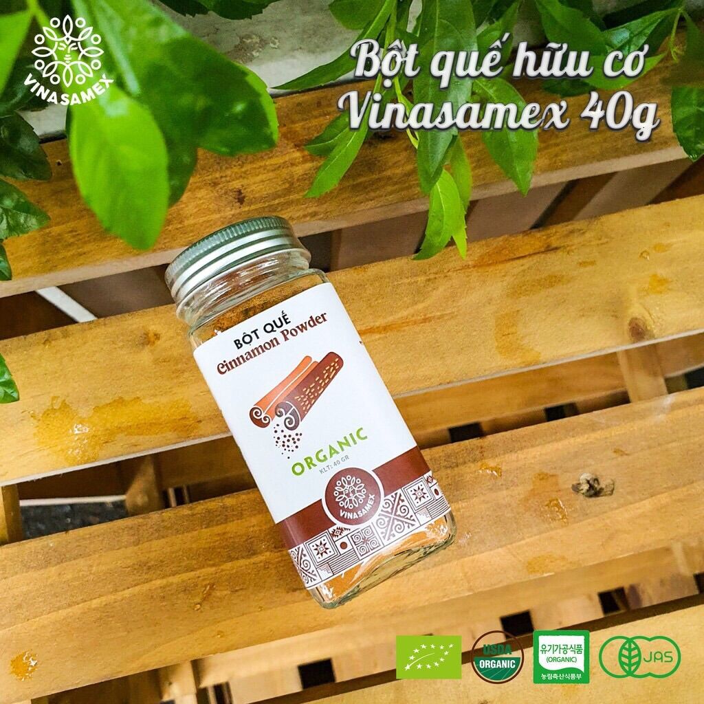 Bột quế hữu cơ vinasamex 40g date 2023