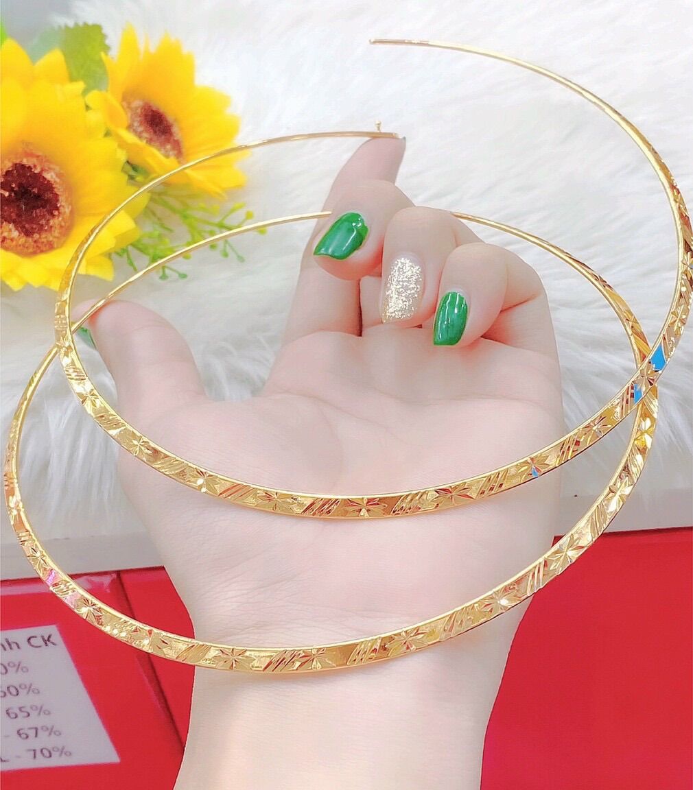 Kiềng cổ kiểu chạm mạ vàng 18k cao cấp mẫu mới cực đẹp
