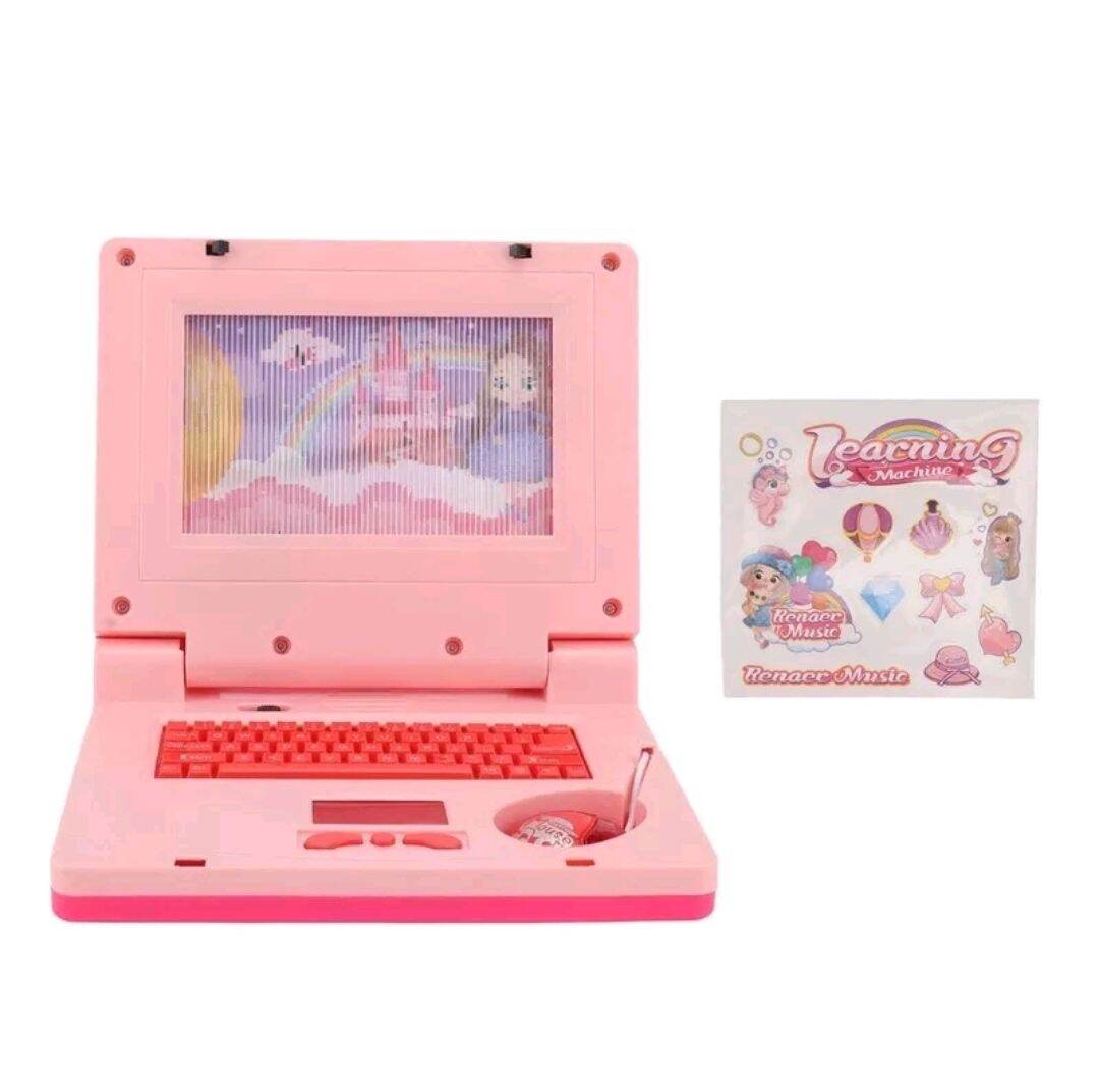 ( KÈM PIN ) Đồ chơi laptop, có đèn, nhac và chuột cho bé