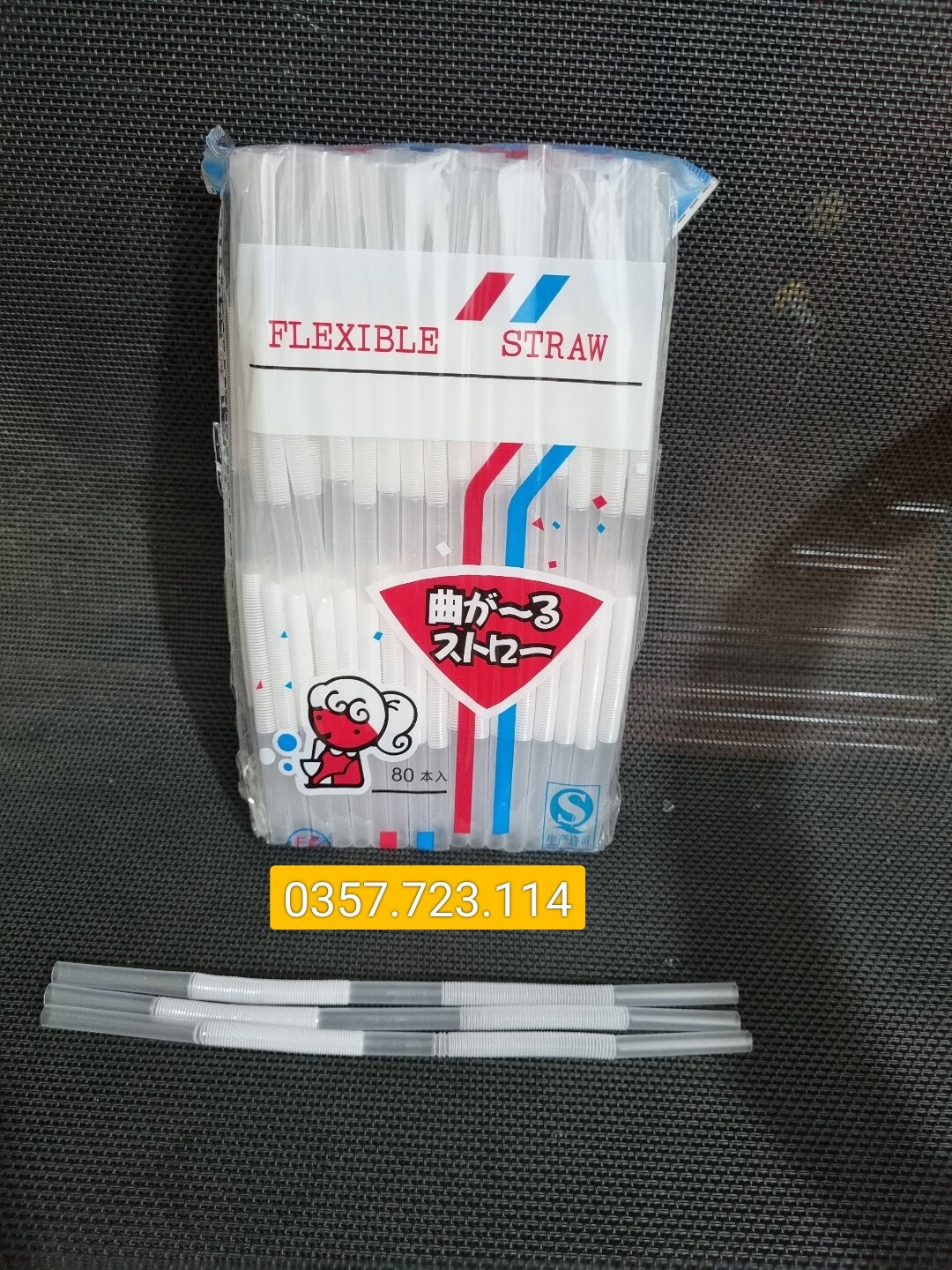 Gói 80 ống hút tạo kiểu 2 đầu