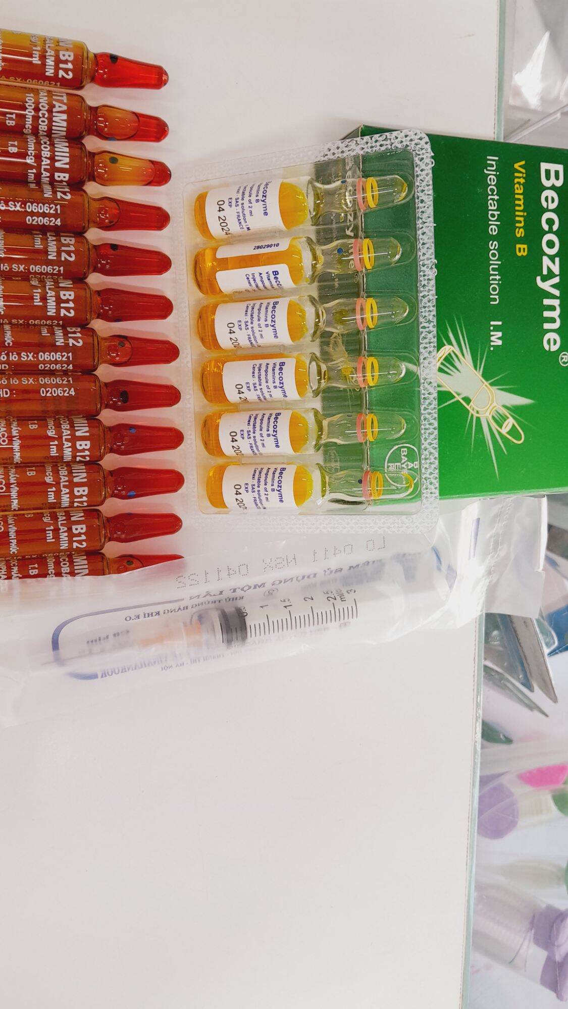 [Combo 24 ống] Becozym + B12 tăng lực gà chọi,thú cưng