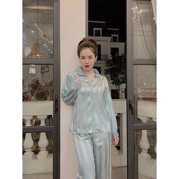 Pijama tiểu thư thiết kế lụa latin cao cấp mềm mịn