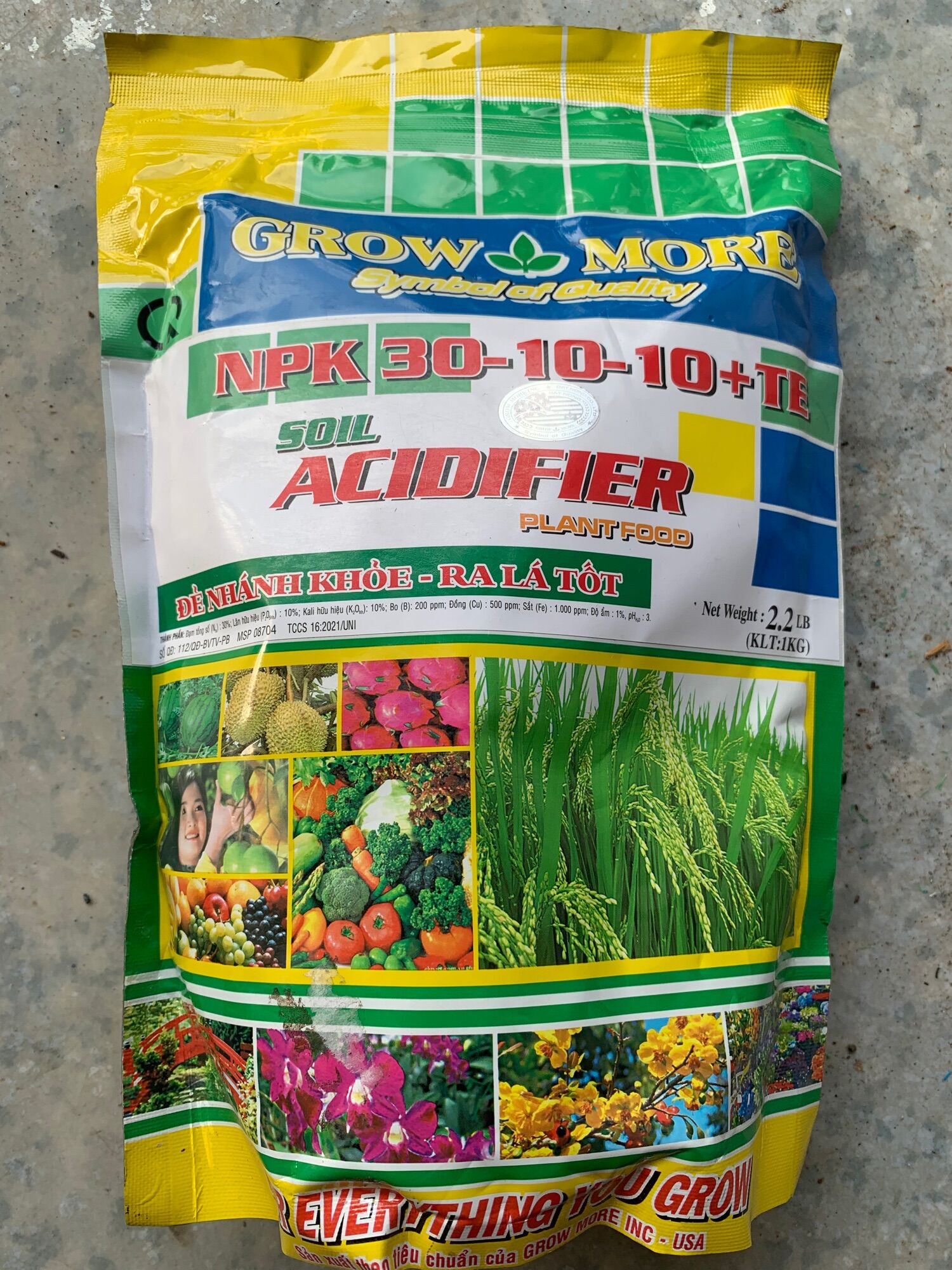 Phân bón lá 30-10-10+te growmore gói 1kg