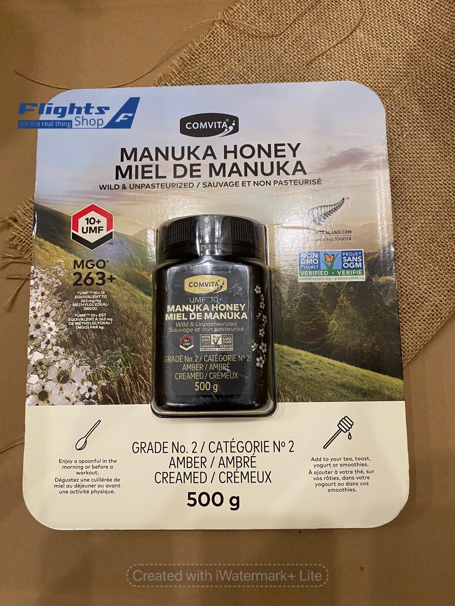 Mật ong comvita manuka canada umf 10+ mgo 263+ hộp 500g