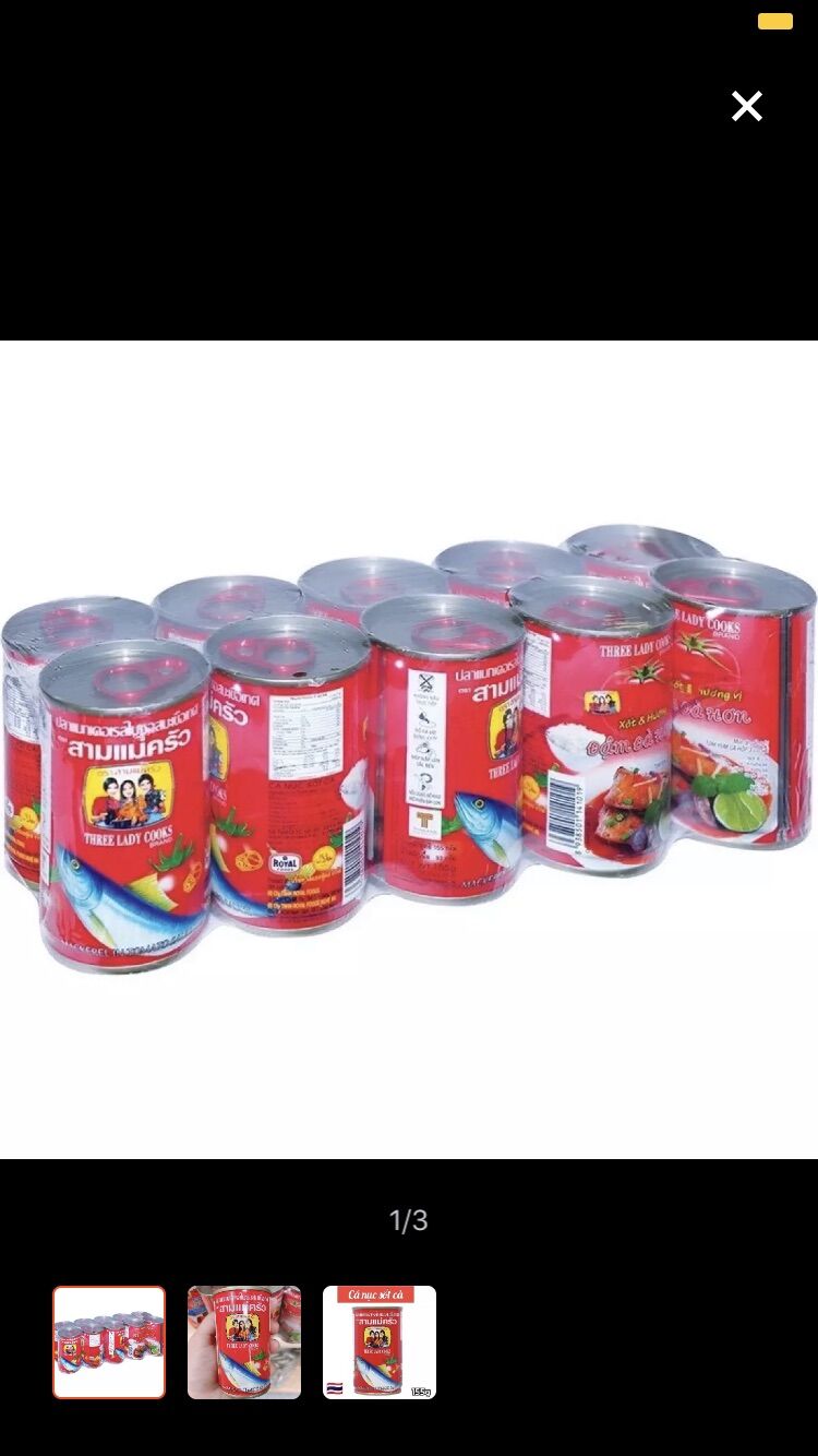 Combo 5 hủ cá nục sốt cà 3 cô gái thái lan 155g .