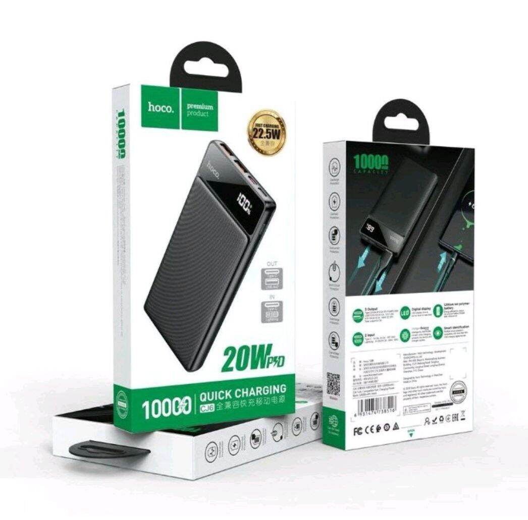 Pin sạc dự phòng cj6 hoco 10000 mah - chính hãng - siêu gọn