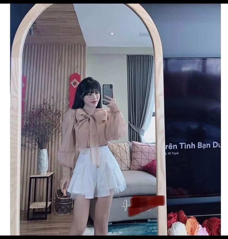 CHÂN VÁY PHỐI REN XLL1
