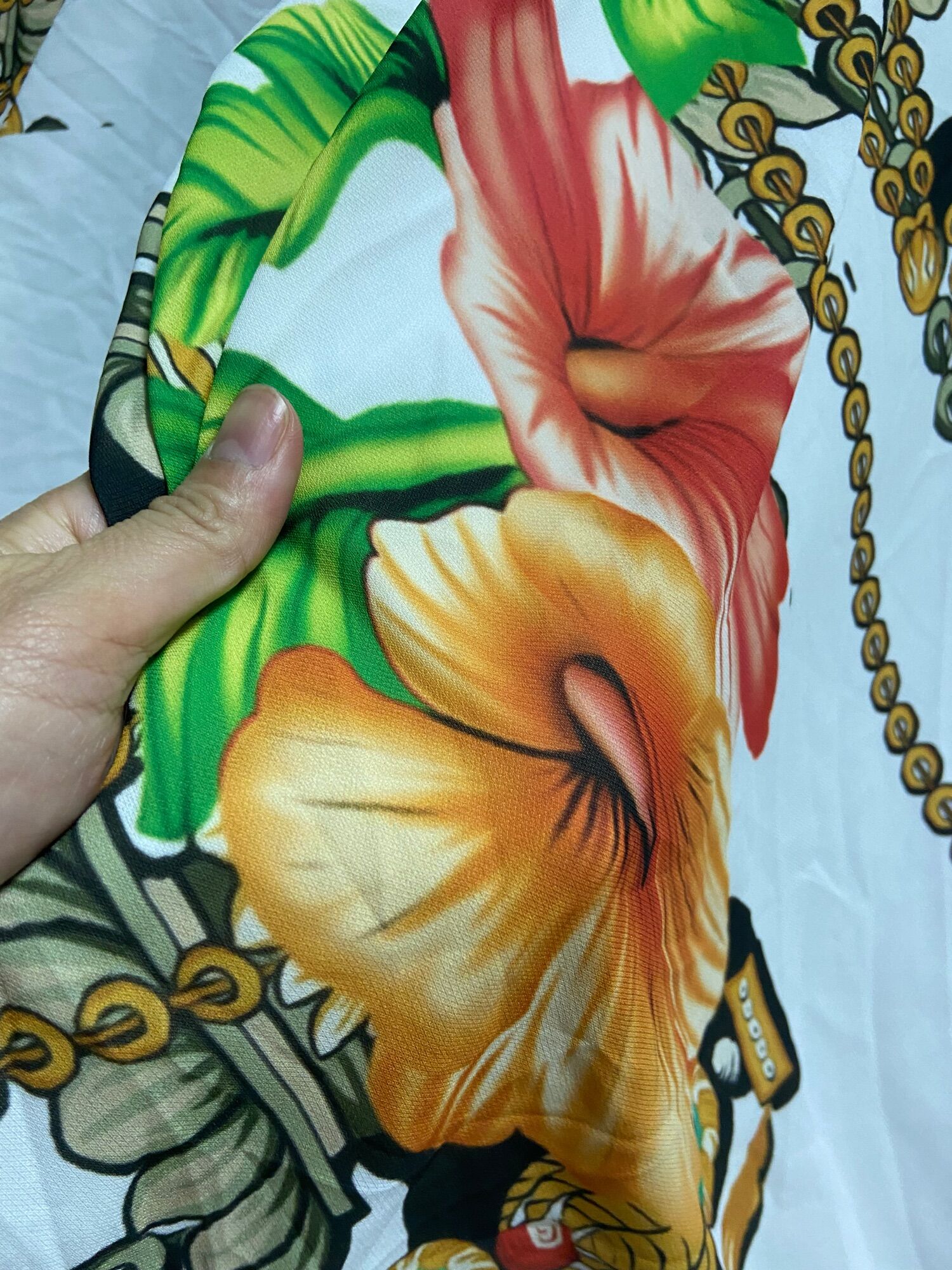 55cm x 1m5 vải lụa mango họa tiết tập may pha phối (S10)