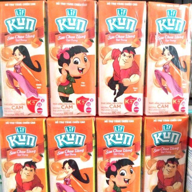 Thùng sữa chua uống kun cam 110ml