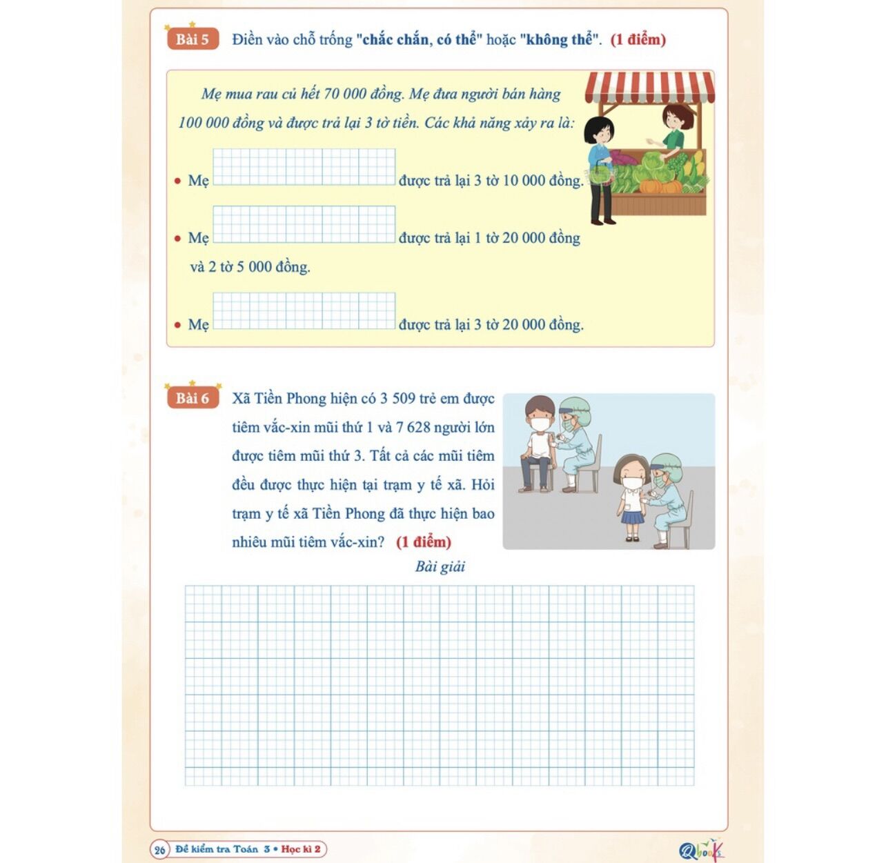 SÁCH - [ Lớp 3 - hk2 ] - Cánh diều - Đề kiểm tra toán 3 hk2