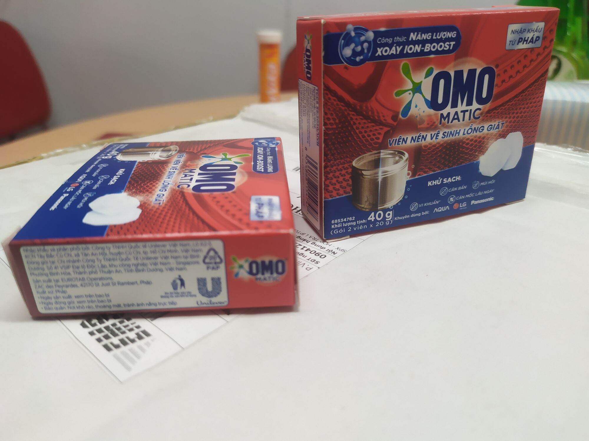 Viên nén Vệ Sinh Lồng Máy Giặt Omo Matic