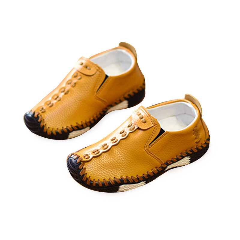Giày Da Đế Mềm Bé Trai Mùa Xuân 2023 Phong Cách Hàn Quốc Giày Một Lớp Bé Trai Giày Tods Em Bé 1-12 Tuổi Thường Ngày Trẻ Em